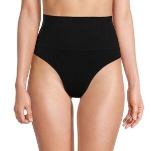 New SkinnyGirl - Smoothers & Shapers - Black High Waisted Shaper Thong - Size M